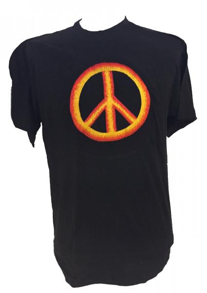Fair Trade Embroidered Classic Peace Sign T Shirt 