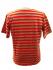 Fair Trade 100% Cotton Classic Stripey Red / Grey Mens T Shirt