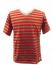 Fair Trade 100% Cotton Classic Stripey Red / Grey Mens T Shirt