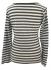 Fair Trade 100% Cotton Classic Stripey Green / White Ladies Long Sleeve Fitted T Shirt