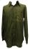 Light Green / Dark Green Striped Blockprint Cotton Mens Long Sleeve Shirt - Fair Trade