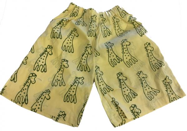 Kids Sandy Classic Giraffe Design Shorts Ages 1 - 5 - Fair Trade
