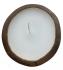 Large Bamboo Church Candle - Beautiful Vanilla Scented Tabletop Refillable Candle - Fair Trade