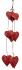 Red  Hearts  on a  String - hand painted wood - Fair Trade