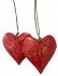 Red  Hearts  on a  String - hand painted wood - Fair Trade