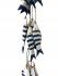 Wooden Fish on a  String - blue & white hand painted wood - Fair Trade