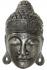 Large Silver Buddha Mask from Bali - Hand Carved Wood