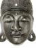 Large Silver Buddha Mask from Bali - Hand Carved Wood