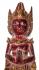 Pair of Large Rama and Sinta Wooden Figures / Carvings - Ruby Red - Fair Trade