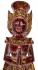 Pair of Large Rama and Sinta Wooden Figures / Carvings - Ruby Red - Fair Trade