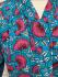 Kantha Jacket - Cotton Quilted Summer Weight Pink & Blue Flowers Reversible Indian Kantha Jacket - Fair Trade - Available in sizes 8 -18