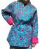Kantha Jacket - Cotton Quilted Summer Weight Pink & Blue Flowers Reversible Indian Kantha Jacket - Fair Trade - Available in sizes 8 -18