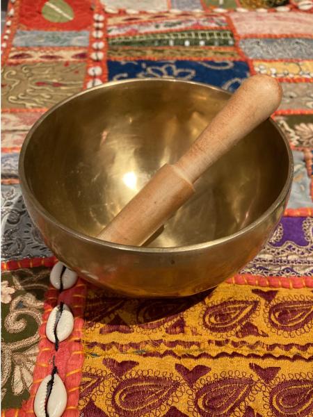 Large Handbeaten Tibetan Singing Bowl - Lunar Harmony Singing Bowl - Handcrafted in Kathmandu
