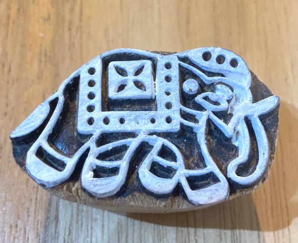 Indian Elephant Design Hand Carved Wooden Printing Blocks -  Fair Trade