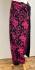 Sarong Beach Coverup Batik from Bali Large Size Dark Pink & Black Flowers
