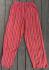 Red / Yellow Striped Cotton Casual Unisex Trousers Lightweight Summer Baggies