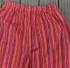 Red / Yellow Striped Cotton Casual Unisex Trousers Lightweight Summer Baggies