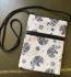 Padded Crossbody Passport / Phone Bag - Traditional Baby Elephant Print from Thailand